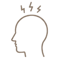 Outline of a figure with aches marked at the limbs